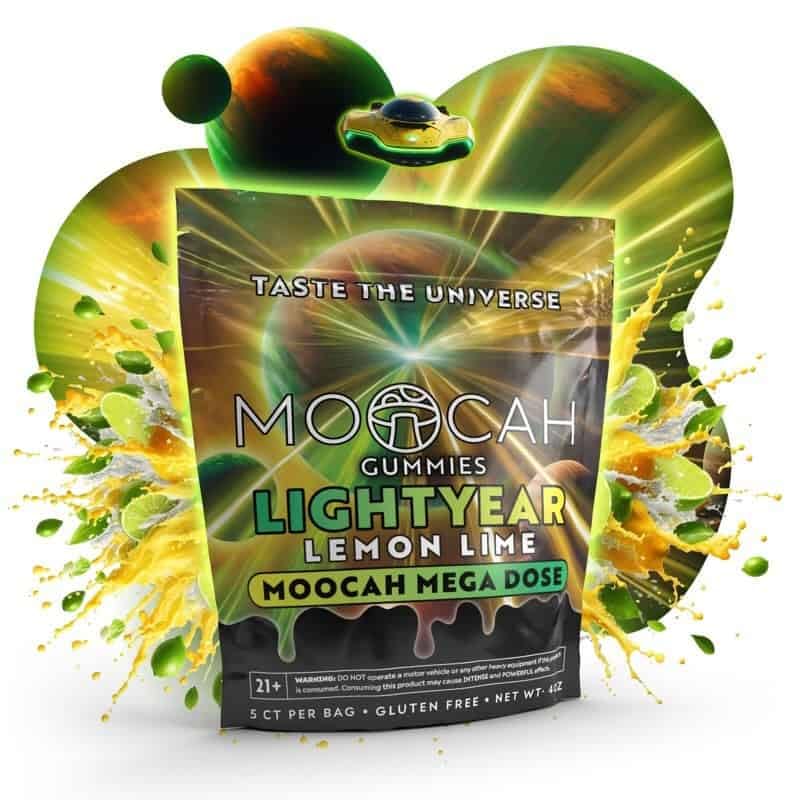 Moocah Gummies – Lightyear Lemon Lime Flavor – Mega Dose Mushroom Gummies (5-Count)