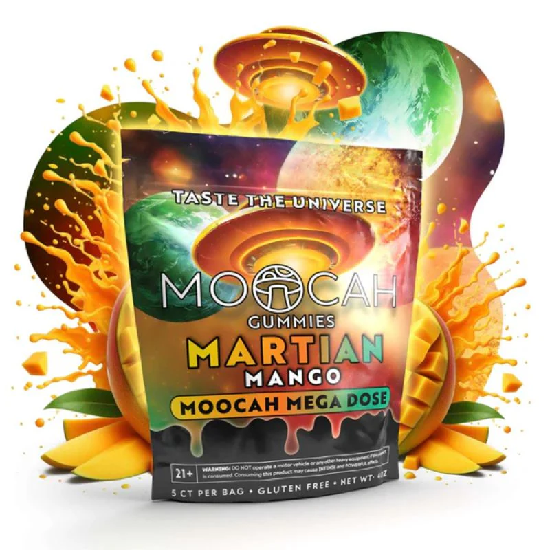 Moocah Gummies – Martian Mango Flavor – Mega Dose Mushroom Gummies (5-Count)